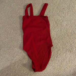 red body suit